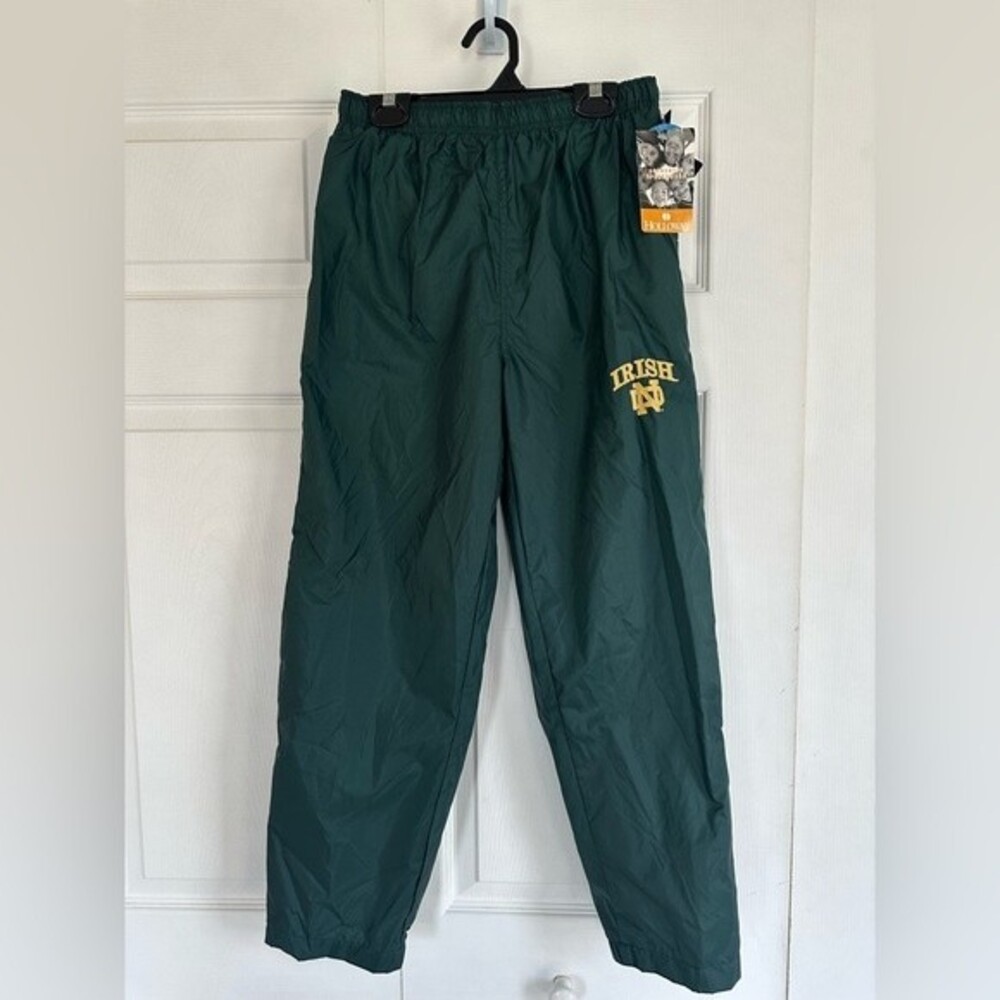 NWT Holloway Notre Dame Track Pants Athletic Windbreaker Youth Large